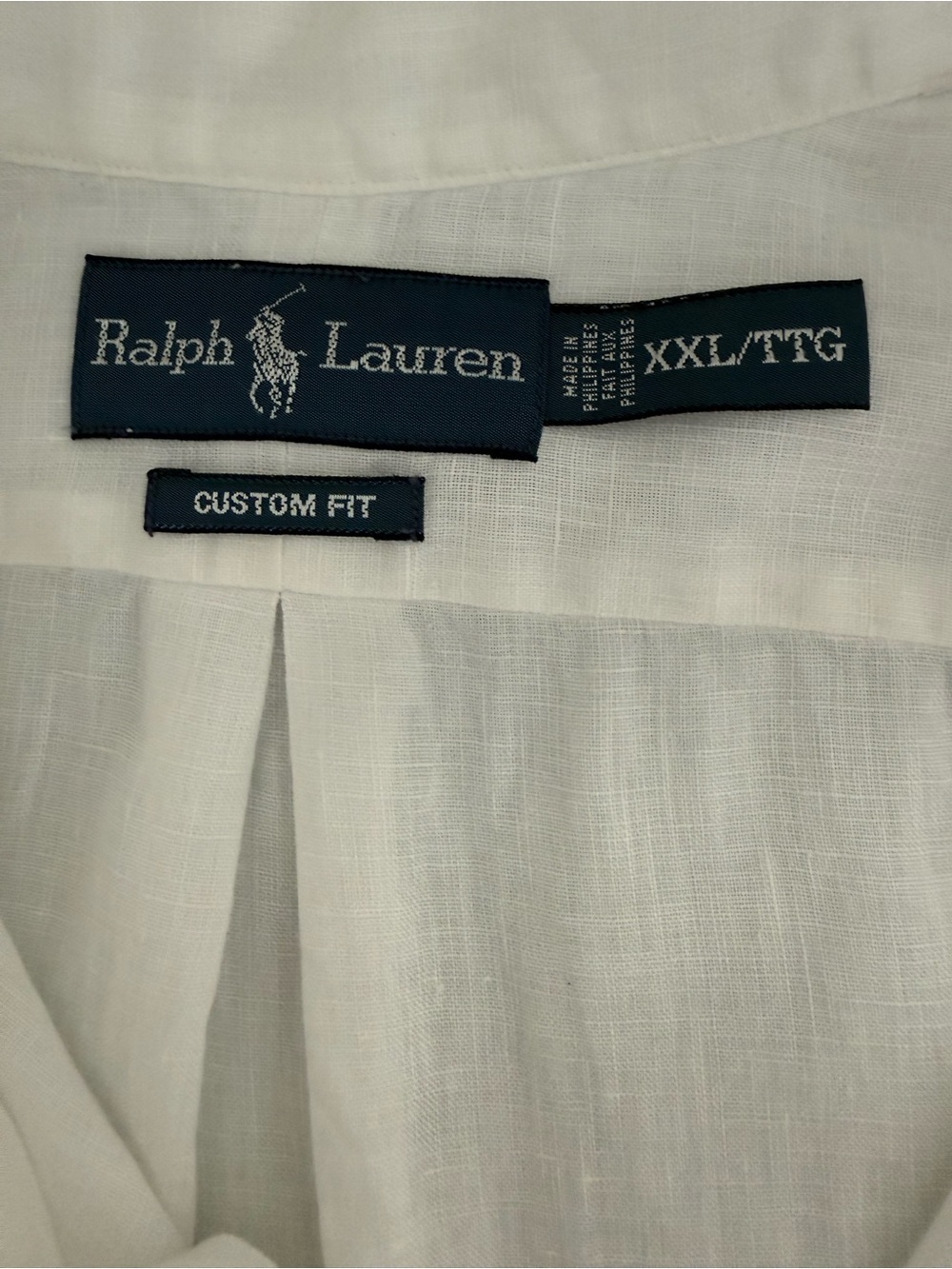 Ralph Lauren Linen White Long-Sleeve Button-Down Shirt Mens XXL Old Money - Picture 11 of 14